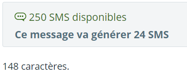 Crédit SMS sur la rédaction de message